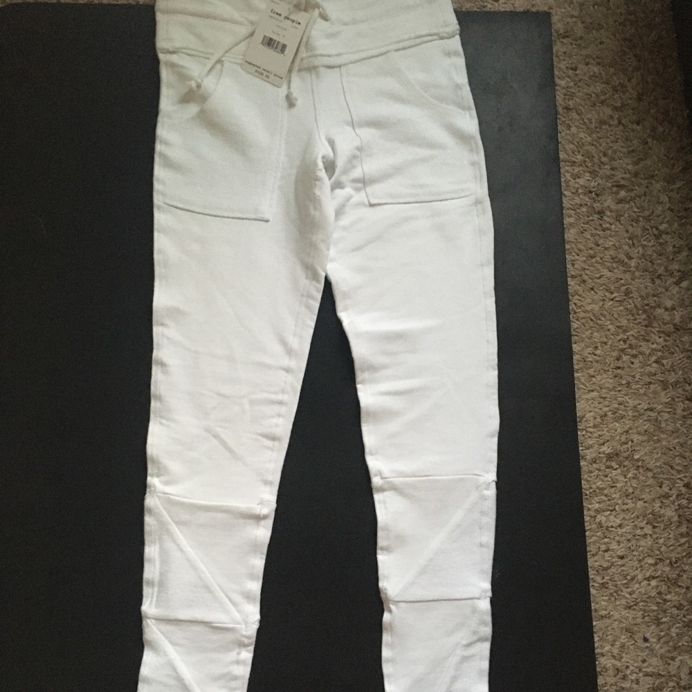 BNWT Free People White Sweat Pants